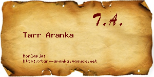 Tarr Aranka névjegykártya
